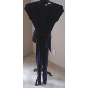 ROLLA COASTER SIZE LARGE BLUE WOMENS JUMP SUIT WITH BELTED WAIST